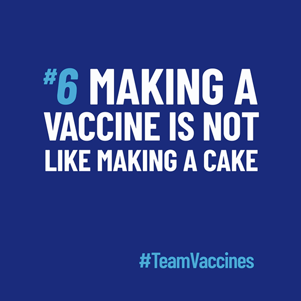 Making a vaccine is not like making a cake
