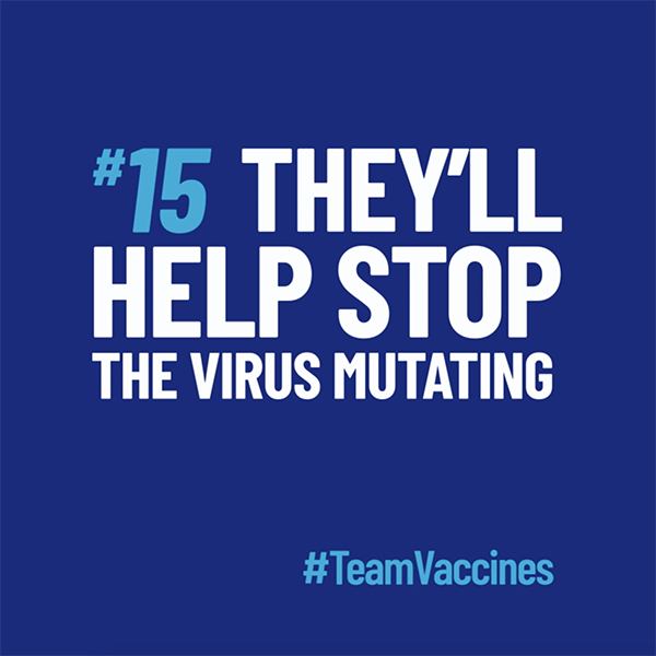 They'll help stop the virus mutating